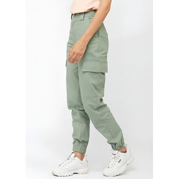 Women’s Green Cuffed Cargo pants